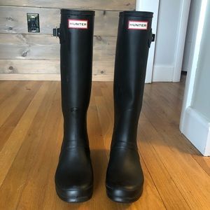 Classic Tall Hunter Boots Black Sz 9